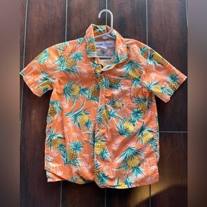 Old Navy Sz 5 Hawaiian Button Down Shirt EUC